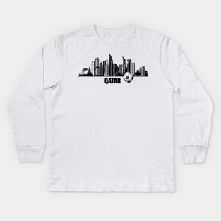 Qatar Skyline Kids Long Sleeve T-Shirt